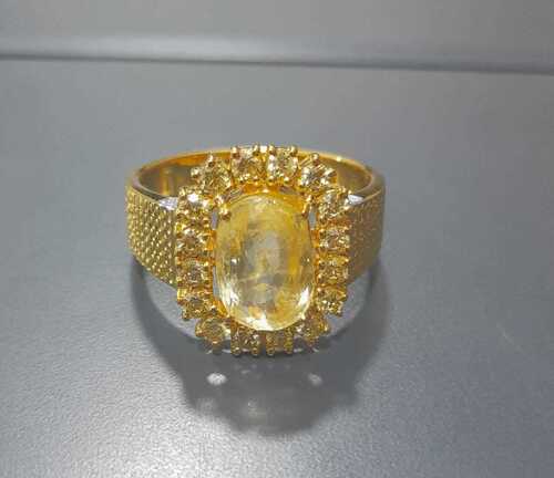 Yellow sapphire hot sale ring tanishq