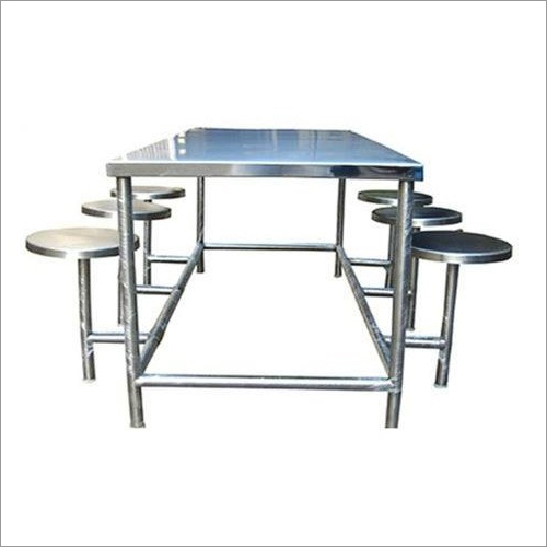 Machine Made Steel Canteen Table And Chair