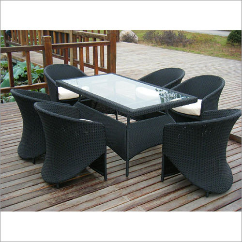 6 Seater wicker Dining Table