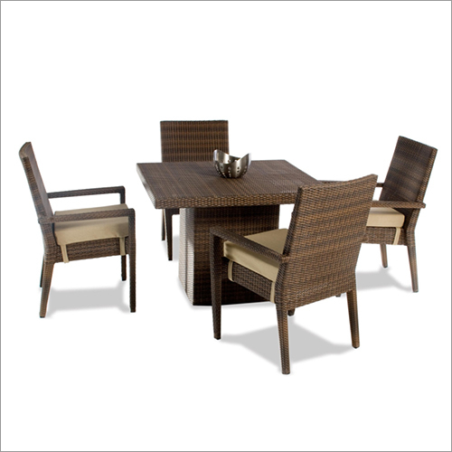 4 Seater Wicker Dining Table