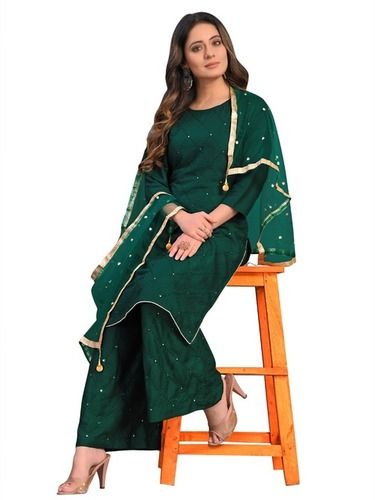 kurti plazo and dupatta set