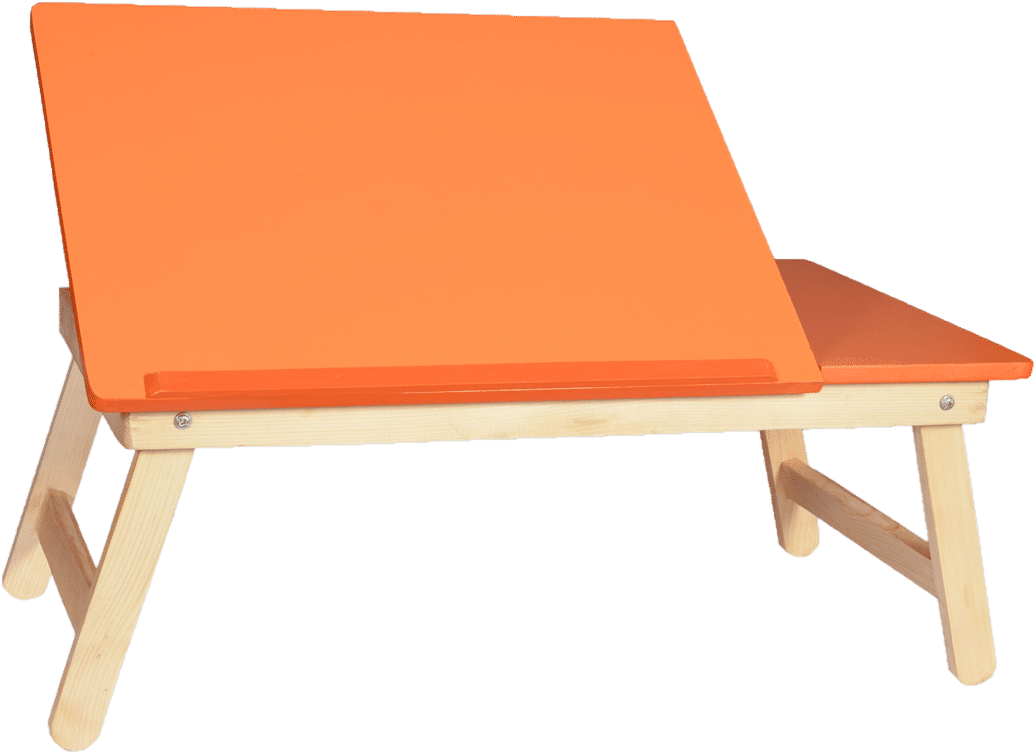 Orange Half Laptop Table
