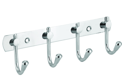 Stainless Steel Wall Mounted Robe Hook - 12 Inch Rectangular Design | Holds Up to 2.26 KG Ideal for Living Rooms Hallways and Bedrooms