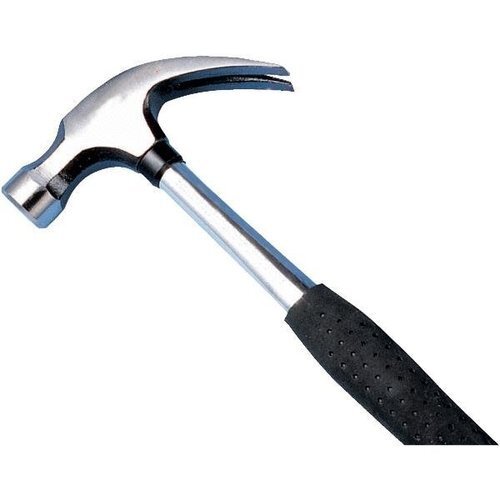 Silver Diamond Claw Hammer Steel Handle With Rubber Grip