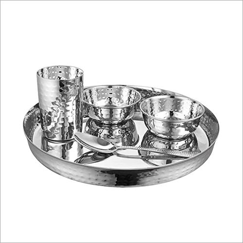 Stainless Steel Hammered Dinner set