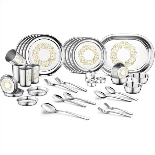 Silver 36Pcs  Stainless Steel Dinner Set