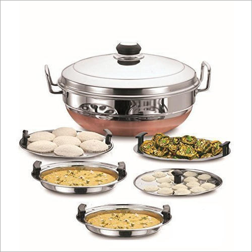 Stainless Steel Multi Kadai With Copper Bottom Set
