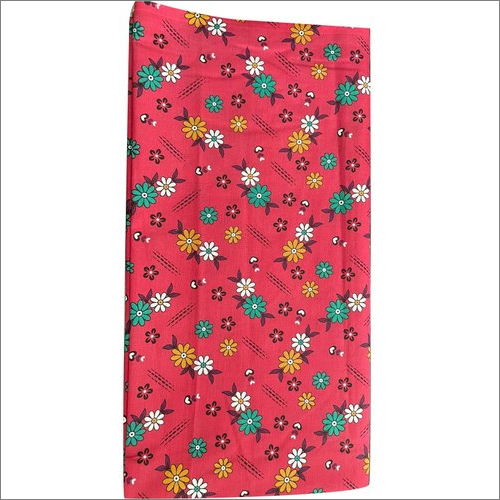 Ladies Pink Printed Nighty Fabric