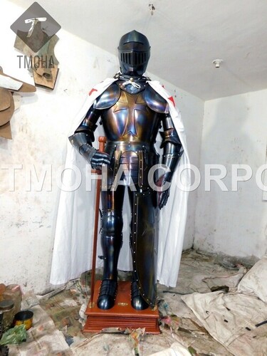 Medieval Full Suit of Knight Armor Suit Templar Armor Costumes Ancient Armor Suit Wearable Knight Armor Suit AS0097