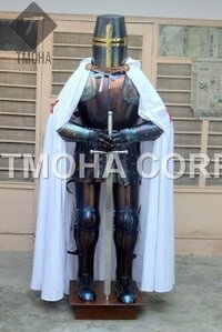 Medieval Full Suit of Knight Armor Suit Templar Armor Costumes Ancient Armor Suit Wearable Templar Armor Suit AS0098