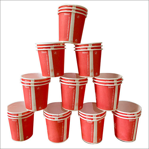 Red Disposable Paper Tea Cup