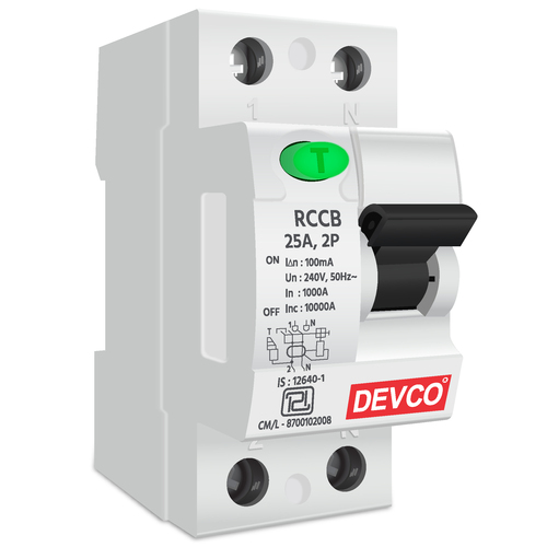 25A 100mA DP RCCB