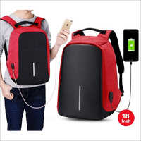 Nylon USB Charging Anti Theft Backpack