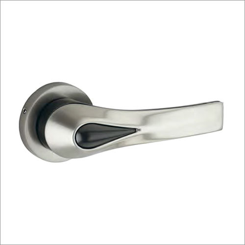 Black Satin Zinc Alloy Mortice Handle On Rose Application: Door