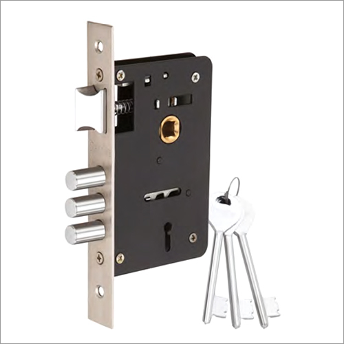 KY Small 8 Inch Regular 3 Round Bullets Mortice Locks - Metal, 8 Inch Size, Polished Finish | For Doors and Metal/Wood Cabinets, Safety Usage