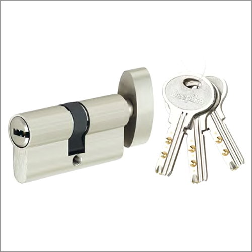 Pin Cylinder One Side Key 3 Brass Computer Keys Mortice Locks - Metal , Polished Finish, Ideal for Wooden Doors & Cabinets, Ensures Safety