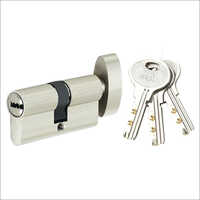Pin Cylinder One Side Key 3 Brass Computer Keys Mortice Locks - Metal , Polished Finish, Ideal For Wooden Doors & Cabinets, Ensures Safety
