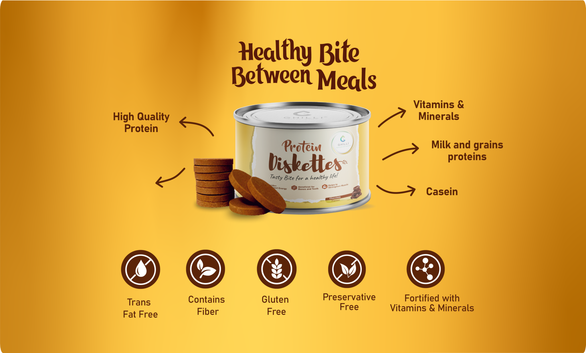 Protein Diskettes-Chocolate  Flavour