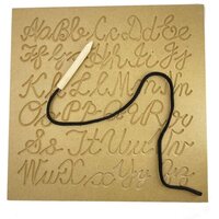 Wooden Capital And Small Alphabet Cursive Writing Practice Tracing Board
