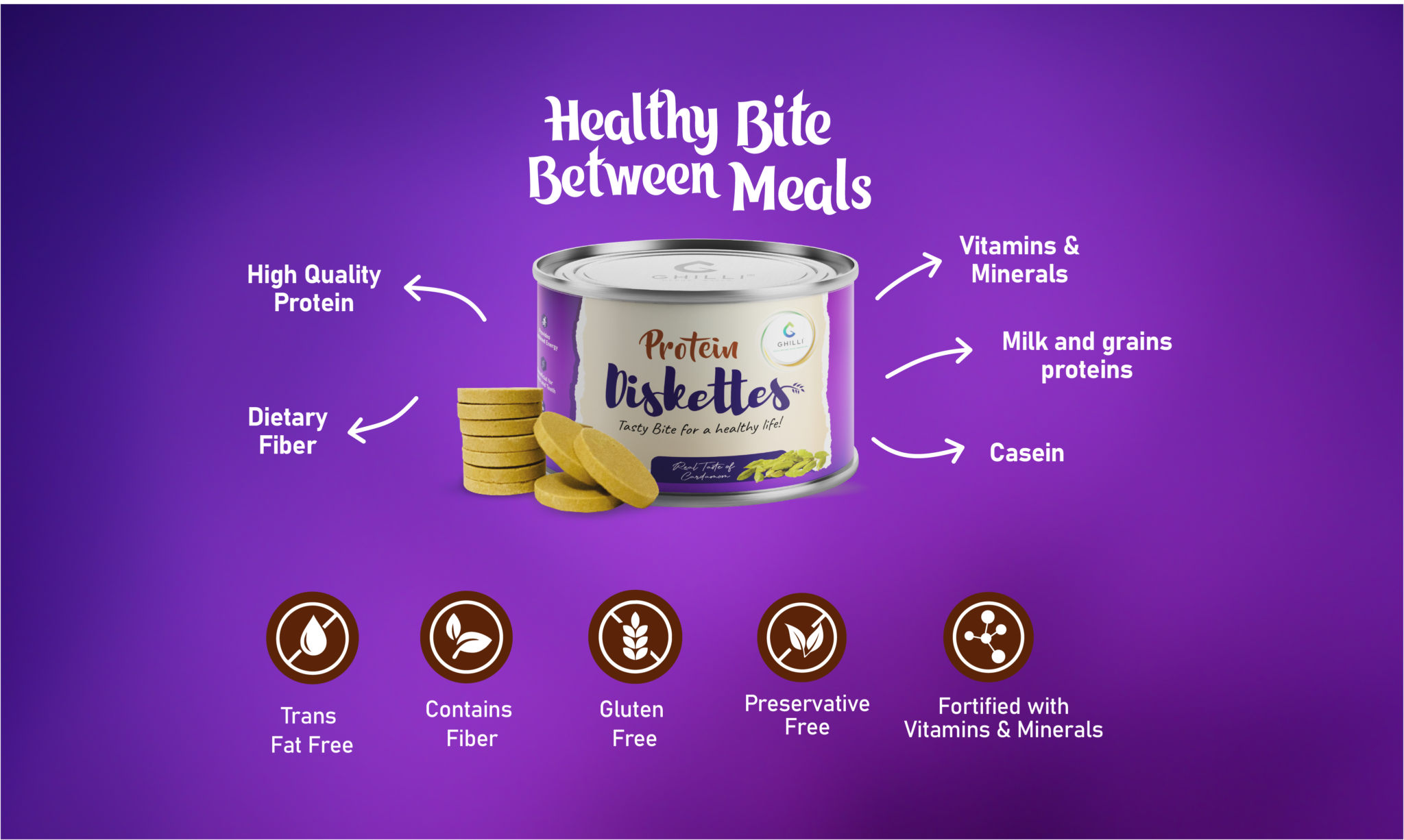 Protein Diskettes-Cardamon Flavour