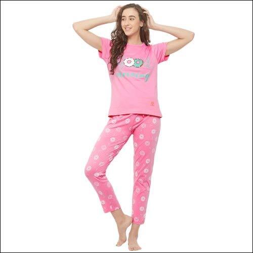 Evolove Ladies Printed Night Suit Pajama Set