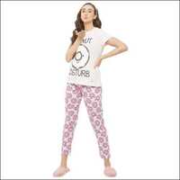 Evolove Printed Ladies Night Suits(Pajama Set)