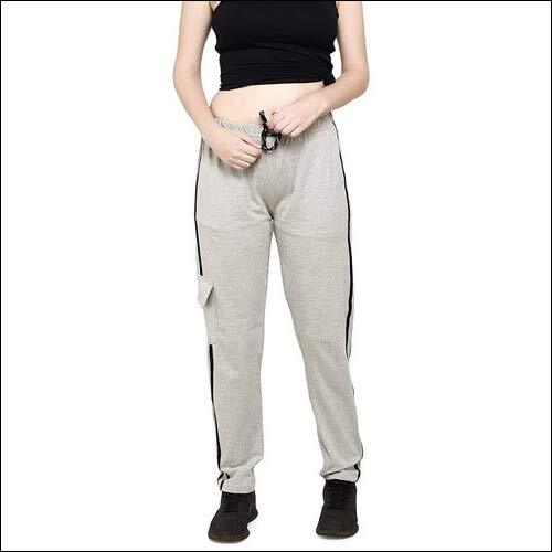 Evolove Womens Cotton Lycra Joggers- Stretchable Track