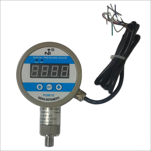 Digital Pressure Gauge 4 Digit LED Display With Output And Alarm Accuracy 0.25%