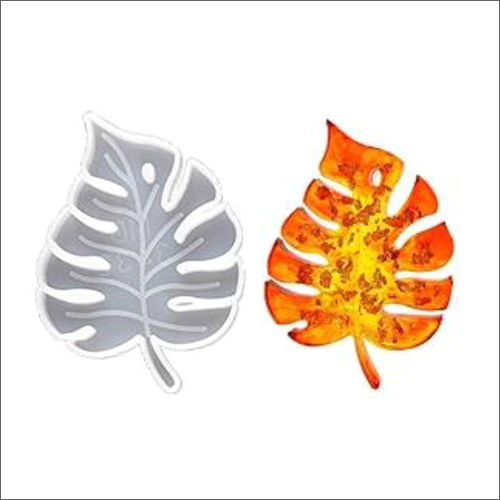 White 5 Inch Leaf Coaster Mould