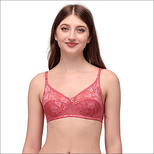 Romeo Bra - Cotton Blend Size 30-44 Pink Color | Unlined Design with Non-Padded Moulded Cups for Daily Wear Support