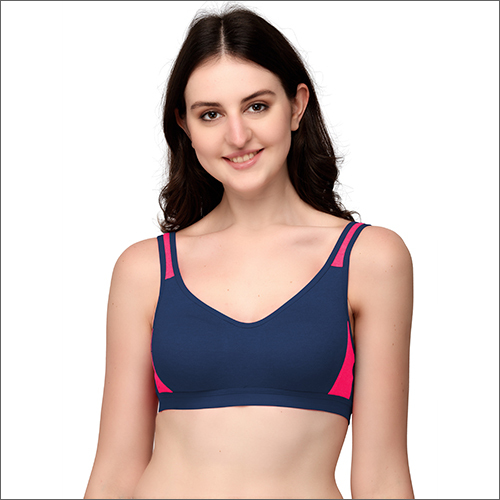 Crotia Blue Bra - Cotton Size 30-44 Knitted Unlined Design | Women's Blue Bra with Comfortable Fit and Breathable Fabric