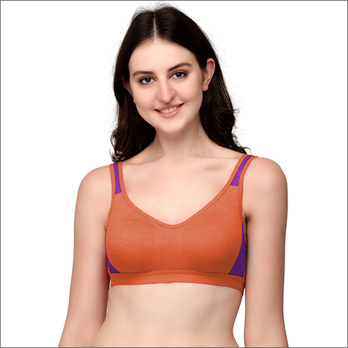Crotia Brown Bra - Cotton Size 30-44 Knitted Pattern | Non-Wired Full Coverage Cups Stretchable Fabric for All-Day Comfort