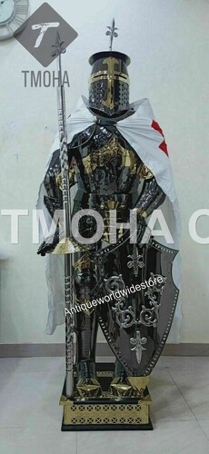 Medieval Full Suit of Knight Armor Suit Templar Armor Costumes Ancient Armor Suit Wearable Templar Armor Suit AS0114