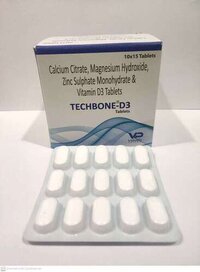 Calcium Citrate Vitamin D3  Magnisium Zinc Tab Techbone-d3
