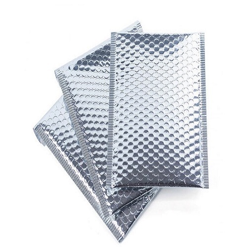 Gray Metallic Bubble Mailers