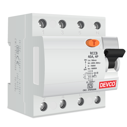 40A 100mA FP RCCB