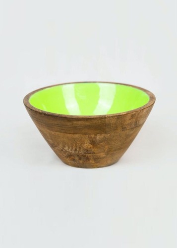 Green Wooden Bowl