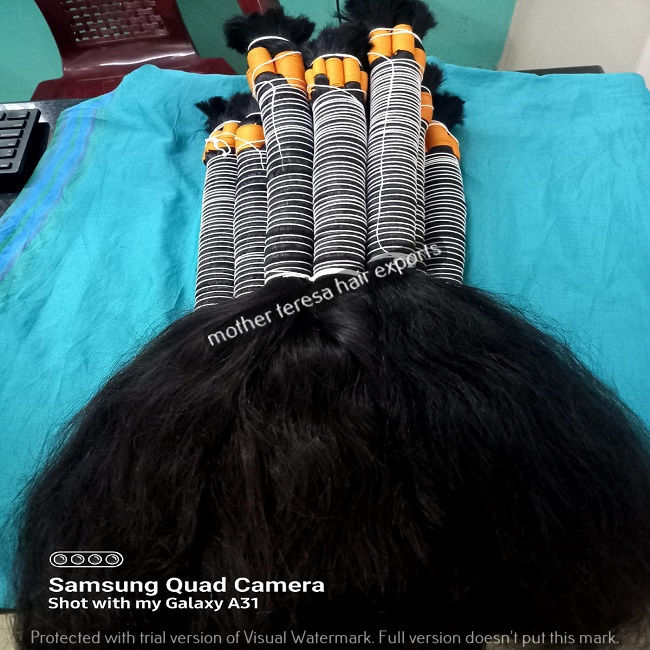 Unprocessed Natural Bulk Human Hair Extensions