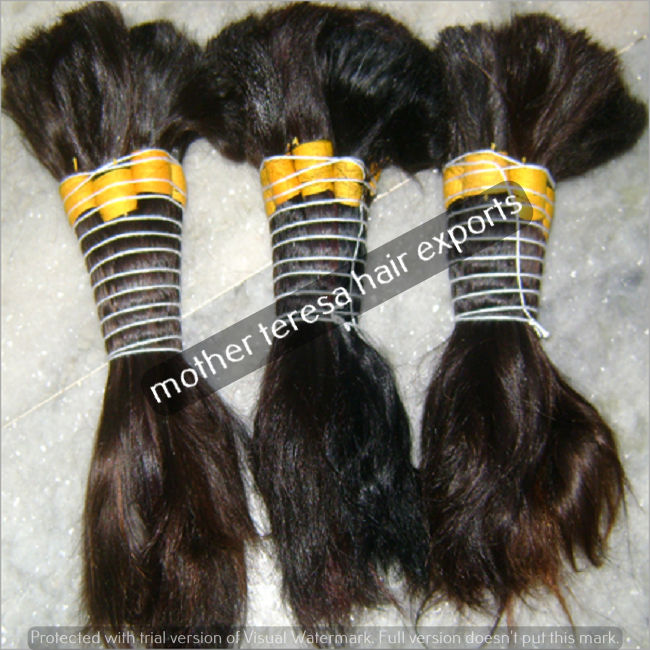 Unprocessed Natural Bulk Human Hair Extensions