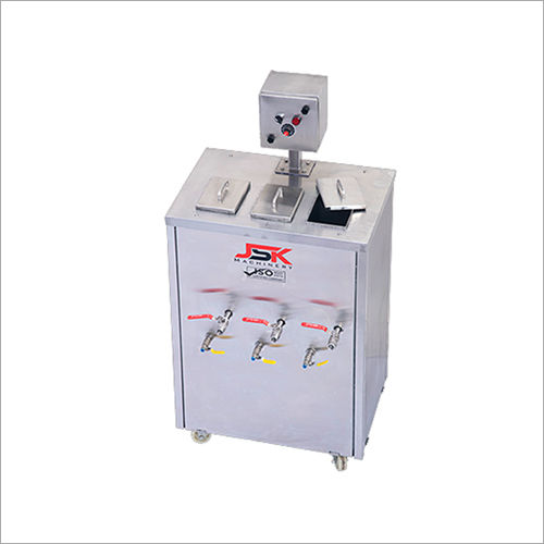 Silver 3 Flavour Stainless Steel Ripple Machine