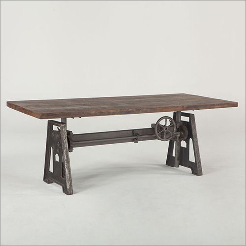 Iron Industrial Crank Table