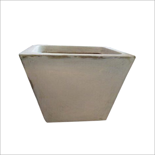 Fiber White Flower Pot