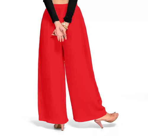 5Stitch Regular Fit Women Red Rayon Trousers Gender: Girls