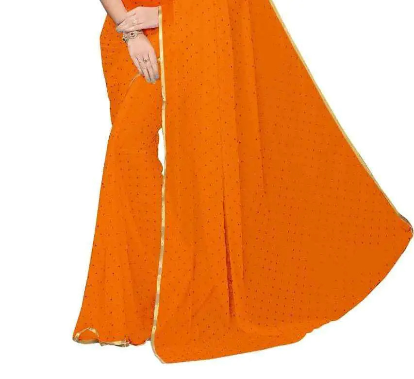 Chiffon saree with blouse piece