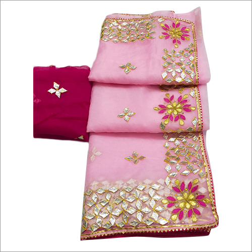 Pink Organza Saree