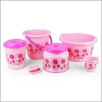 6 Piece Bathroom Printed Set