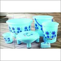 6 Piece Plastic Bathroom Set