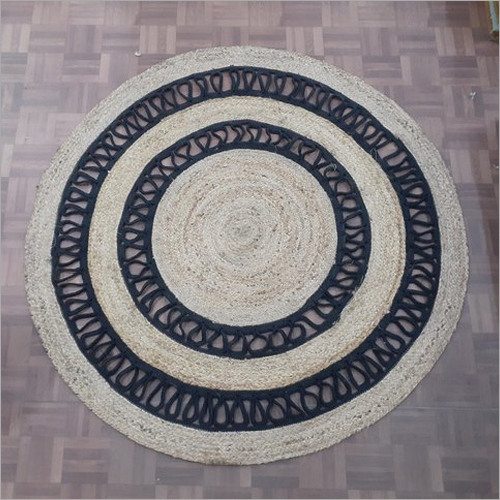 Jute and Cotton Designer Braided Rug