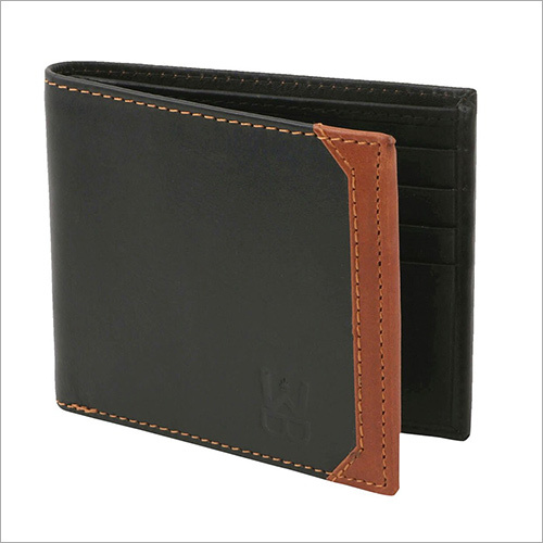 Men Black And Tan Colourblocked Leather Two Fold Wallet