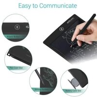 Portronics Ruffpad 10 Plus Re-Writeable LCD Writing Pad with Content Safety Button (Black)